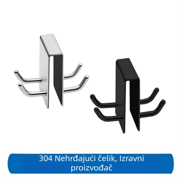 Kuka od nehrđajućeg čelika 304 za staklena vrata — kupaonski viseći kuk, moderni minimalistički stil, nosivost do 10 kg