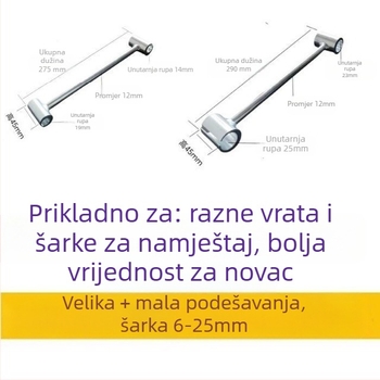 Dvostruko glave podesivi ključ za podešavanje šavova, 45# čelik, 365 g