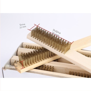 Četka s drvenom drškom za čišćenje metalnih površina i uklanjanje hrđe (Prilagodljiva obrada)