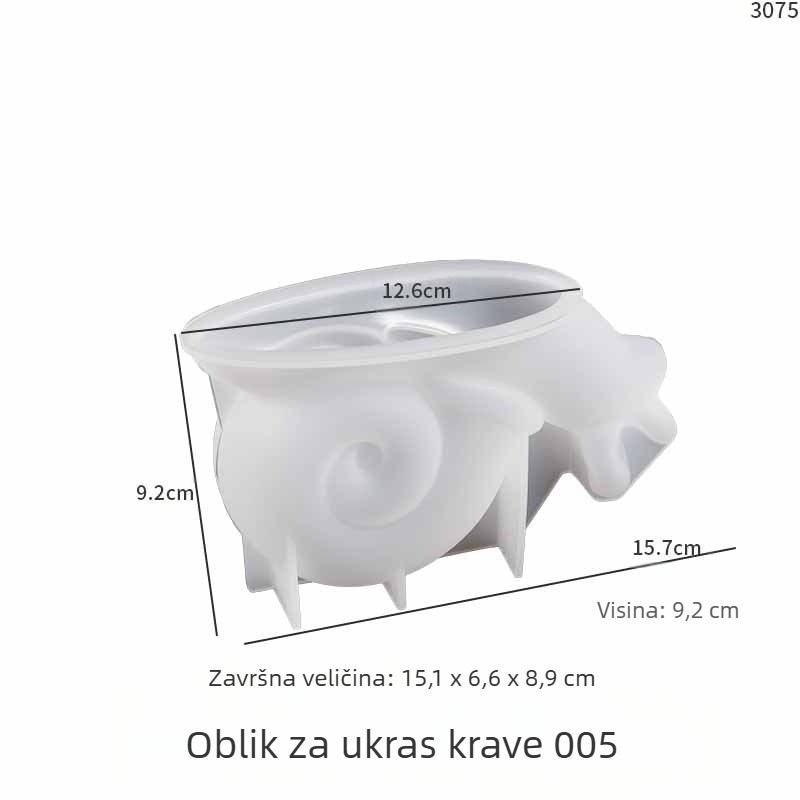 Silikon kalup za 3D puža dekoracije od epoksidne smole i žbuke, s lakim demoldiranjem