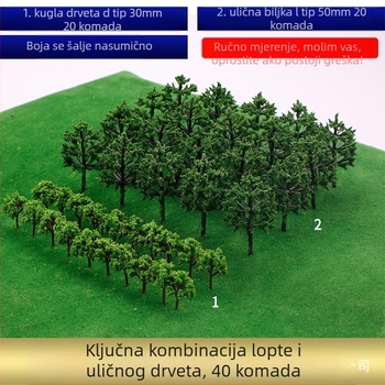 Plastični set drveća za pijesak ploču, 100 trupova, DIY šumska scena, moguć sastavljanje
