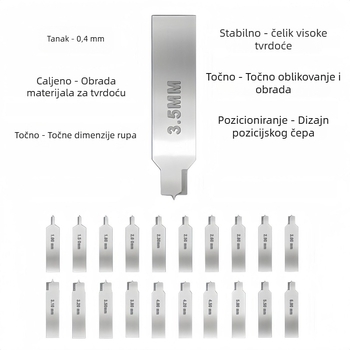 Set od 20 okruglih kalupa s ravnim dnom