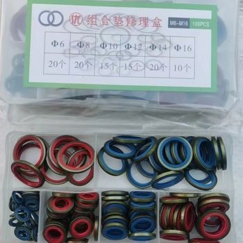 Kombinirani komplet za popravak brtvila i O-prstena za automobile, Ruixin stamping seal, model 6-163