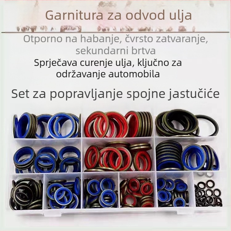 Kombinirani komplet za popravak brtvila i O-prstena za automobile, Ruixin stamping seal, model 6-163