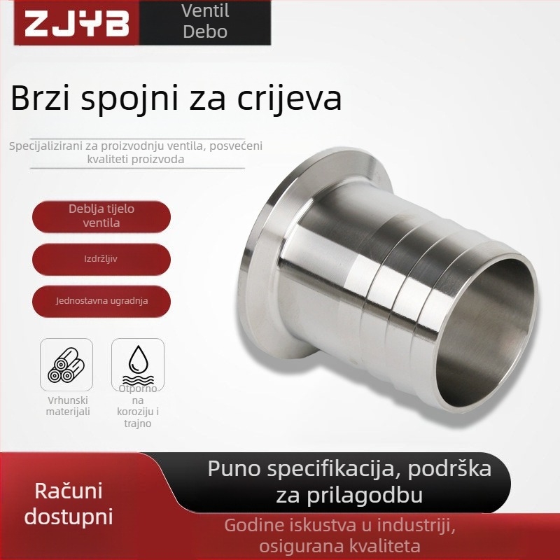 304 nehrđajući čelik, brzo-spoj za crijevo, sanitarnog tipa sklop veza, pagoda glava i mlaznica