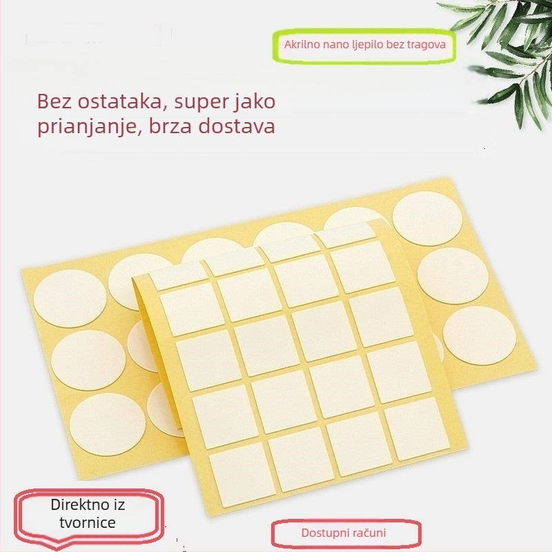 Kružna akrilna dvostruka traka za vješanje sitnih ukrasa, bez tragova, sna adhezija, nano ljepilo, visoka viskoznost, uklonjivo