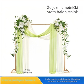 Željezni svadbeni luk za travnjak dekor, kvadratni luk, šumski stil, viseća ukrasna rekvizita, rekvizit za uređenje prostora; Materijal: Željezo; Stil: 24971170281; Kategorija: Viseće ukrase