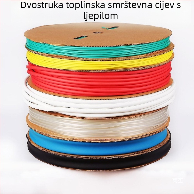 Ljepljeni toplinski cijev 4:1 za električno održavanje, cijevi za podatkovne kablove, 3x skupljanje