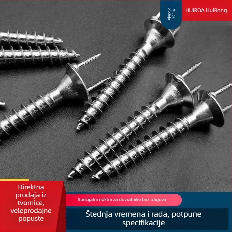 Dvostruko glavne čavle s oblikom ovčjeg roga za furnir od drveta i lajsne — bez tragova, galvanizirano ugljično čelik, Klasa A