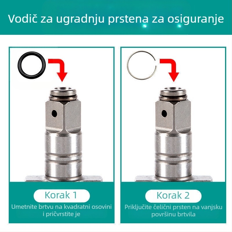 Električni odvijač s T-oblikovanim četverostrukim izlaznim osovinama, circlip prsten i circlip kućište; zaštita od pada; bezključni čahur; namijenjeno za kućnu upotrebu; 1 godina jamstva