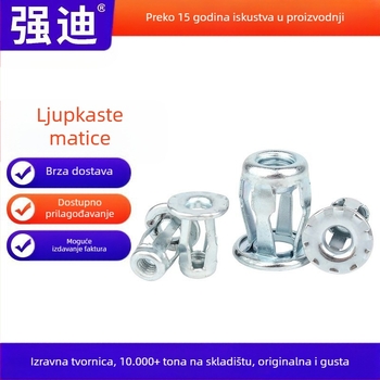 Petal matica 4.8 razred, lampast tip fiksna ekspanzijska matica rivet, Liandi, galvanizirano čeli