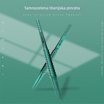 2UUL Titanijevom legura za popravak mobitela – pincete s oštrim vrhom, ravnim ili zakrivljenim vrhom, ručno polirane, izuzetno tvrde