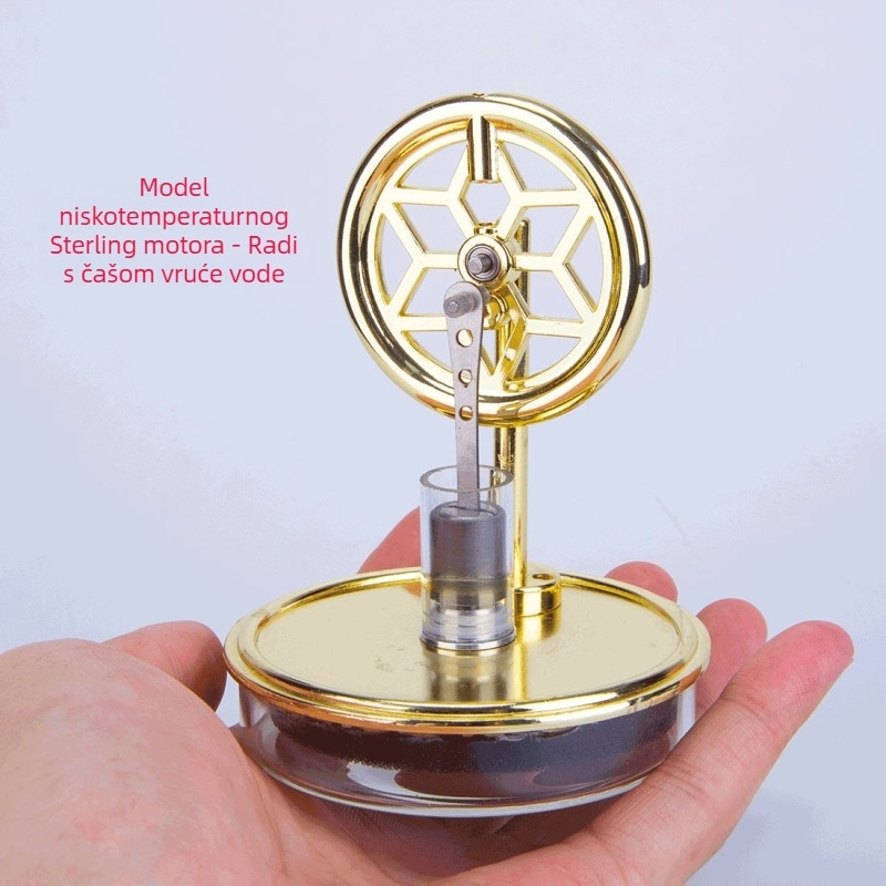 Model Stirlingovog motora niske temperature – metalna igračka za uzrast 7–14 godina