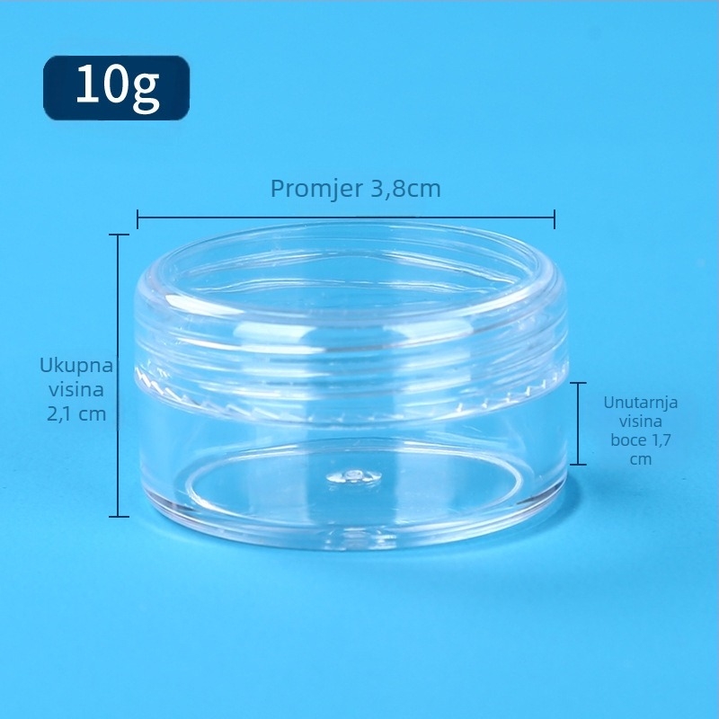 Putna refill bočica za kozmetiku i prozirna kutija za skladištenje, injekcijski oblikovana, prenosna