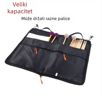 Torba za bubnjarske štapiće, dizajn ruksaka, poliester, remen s zračnim jastučićem, unisex