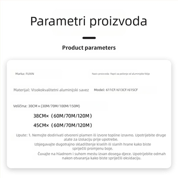 Chao Xin debeli izdržljivi aluminijski folijski rola za pečenje i roštiljanje, 15/18/20 μm, sigurno za mikrovalnu, kutija od 6 rolni