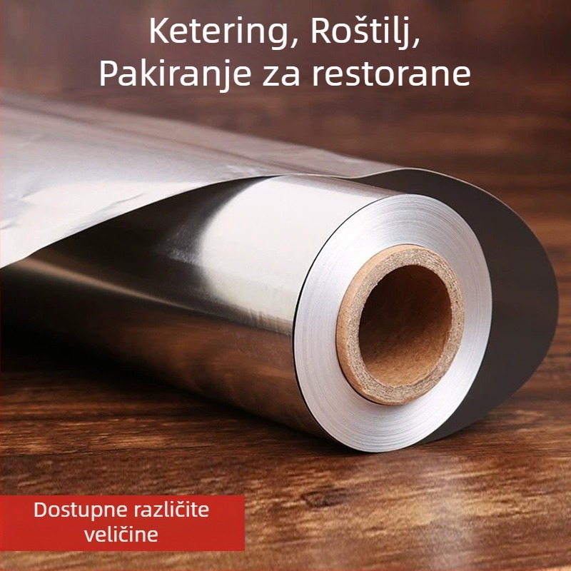 Chao Xin debeli izdržljivi aluminijski folijski rola za pečenje i roštiljanje, 15/18/20 μm, sigurno za mikrovalnu, kutija od 6 rolni