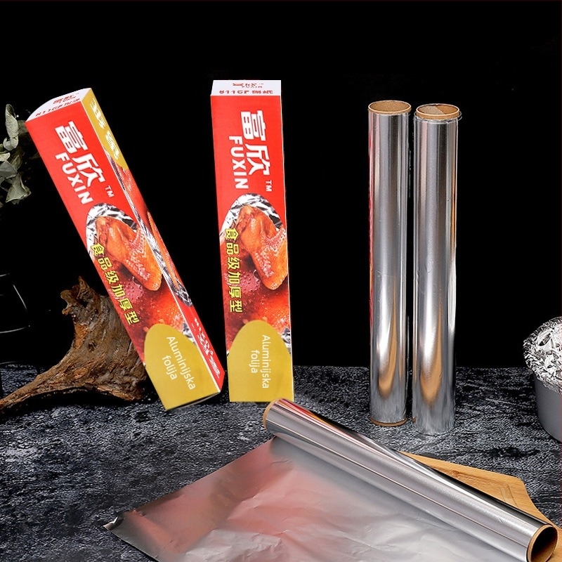 Chao Xin debeli izdržljivi aluminijski folijski rola za pečenje i roštiljanje, 15/18/20 μm, sigurno za mikrovalnu, kutija od 6 rolni