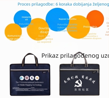 Najlon dvostruko slojevita uredska torba za dokumente – poslovna torba za službeni put