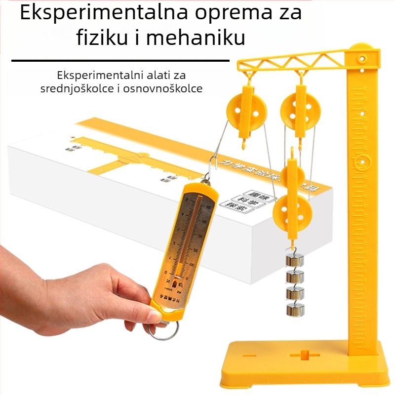 Set eksperimenata s kladkama za Fiziku i Mehaniku – edukativni alati za učenike osnovne i srednje škole, demonstracijski pokusi, plastični materijal
