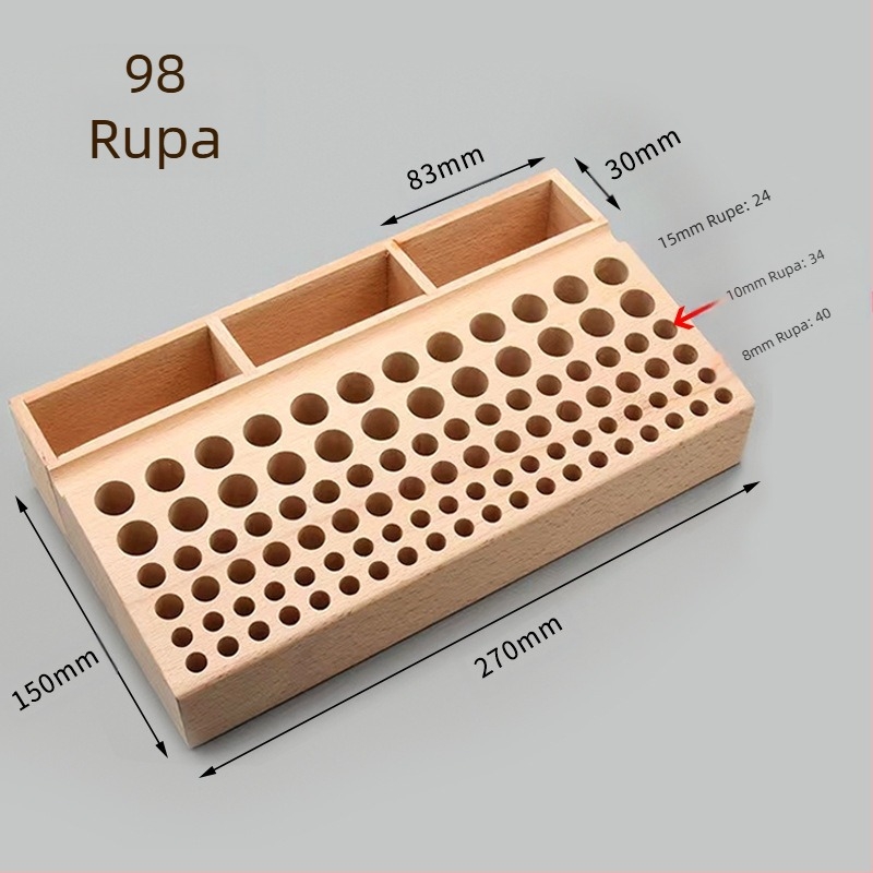 Bukova kožna kutija za pohranu alata, set 1, za kućnu upotrebu