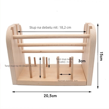 Drvena okvir za bobine za šivanje, 11-osi okvir, polica alata za šivanje (Materijal: Beech; CT: Drugi CT; Stil: DIY)