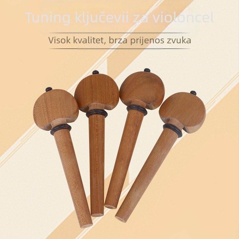 Violončelo mehanizam za podešavanje s ebenovim gumbom, materijal Sumu, model CL-90, pladnja pakiranje, set od 4 komada
