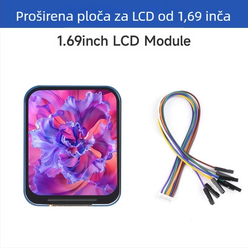 Caturda LCD zaslon sa SPI sučeljem, ST7789V2 upravljački čip, 240×280 rezolucija