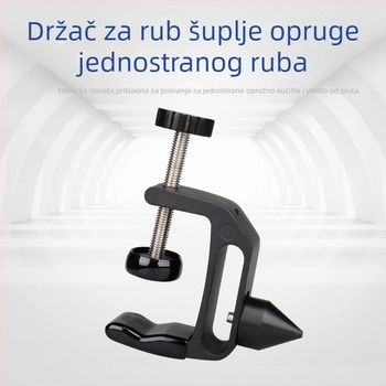 Stalak za klarinet za stolni položaj – kompaktan držač s korkovom podlogom, model W17, ABS/metala konstrukcija, protuklizni rub stola