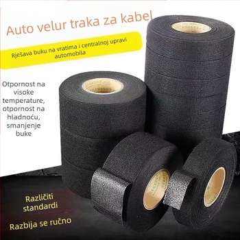 Autokabelska izolacijska traka s flanelom, otporna na visoke temperature i habanje, otporna na plamen, zvučna izolacija, polipropilenska osnova (BOPP)
