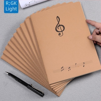 Svezak partituri za učenike – šavni uvez, papir 80 g/m², 50–100 stranica, papirnato kućište, kreativan stil.
