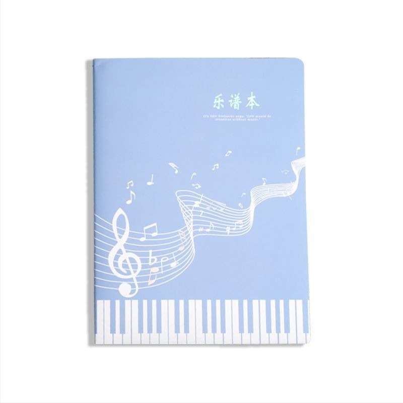 Svezak partituri za učenike – šavni uvez, papir 80 g/m², 50–100 stranica, papirnato kućište, kreativan stil.