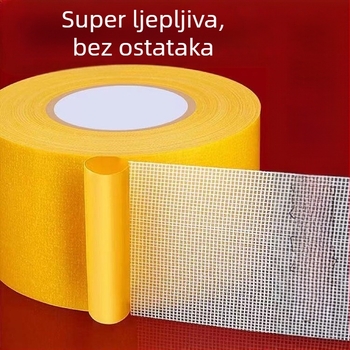 Mrežasta dvostruka ljepljiva traka, visoka adhezija, tkaninska podloga, za montiranje na zid, bez ostataka ljepila