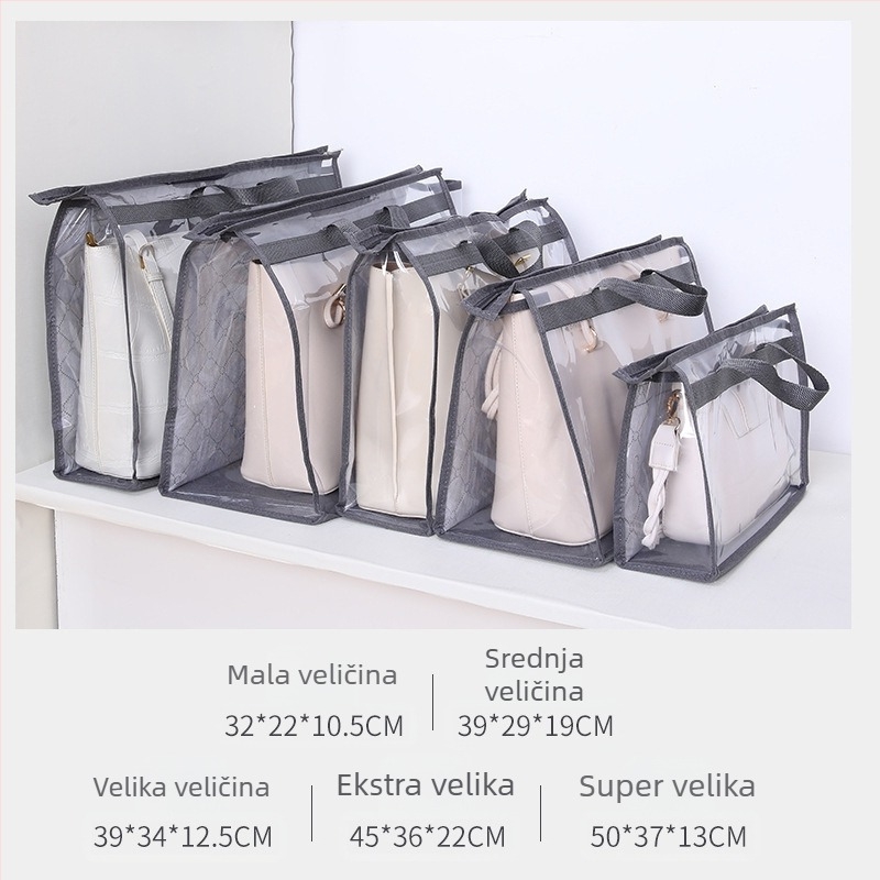 Jednoslojna prozirna PVC torba za pohranu, vodootporna, za ženske torbice, viseća