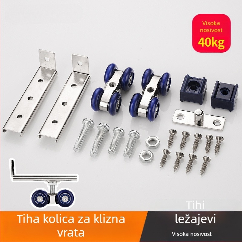 Drveni kotačić za klizna vrata ormarića — lagan, tih rad, vođenje po šini