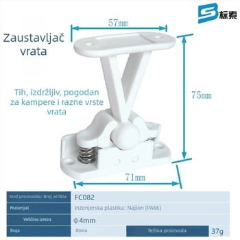 Bonso FC082 T-tipu ojačana najlon klipsa za vrata i prozore RV