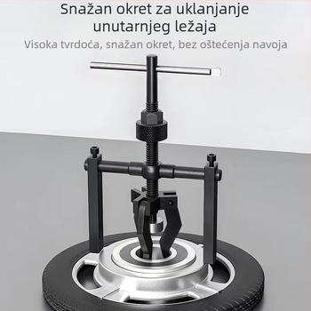 Trozubni vučni alat za ležaje s unutarnjim otvorom, za sfere ležaje, podesiv 15–45, alat od čelika 45, mogućnost privatne marke