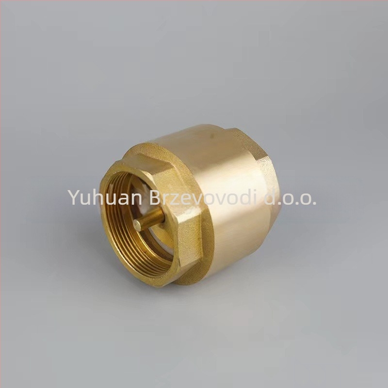 Horizontalni bakreni provjerni ventil s oprugom, za vodovod, jednostrani protok, hidrauličko upravljanje