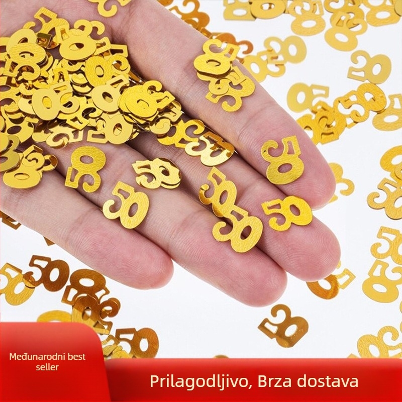 Vjenčani papirnati konfeti - 50 komada, moderan minimalistički dekor prostora, 20 g/pakiranje
