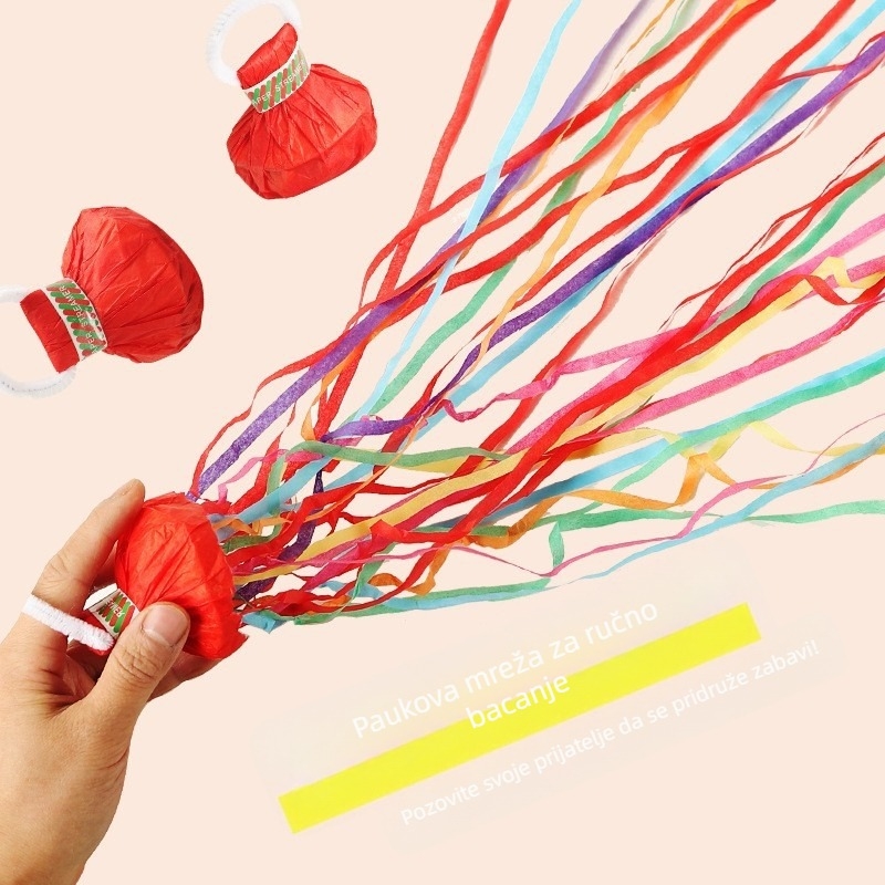 Dekorativni rekviziti za svadbenu dvoranu – papirnata vrpca s dizajnom povlačnog cvijeta za proslave