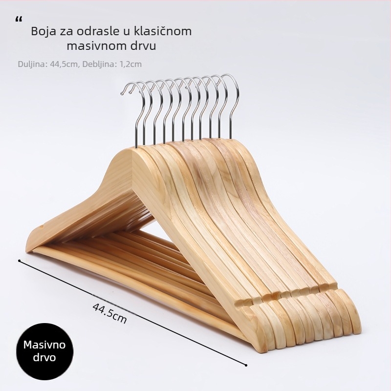 Drveni držač za odjeću, fiksni stil Type X, model zp0056