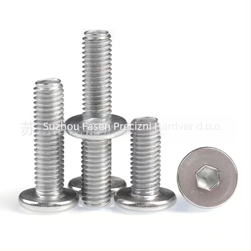 Fasseng vijci s plosnom glavom šesterokutnog oblika, A2-70, JB/ZQ 4352-2006