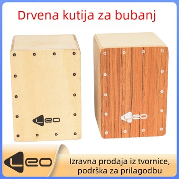 leo SH10 Mini cajon – drveni perkusijski instrument s pijeskom, set s drvenom cijevi pijeska i pijeskovim jajetom, pakiranje: PE vrećica + kartica