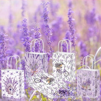 Papirna vrećica za darove s UV tiskom, oblik ručne torbe, kraft papir 120 g, ambalaža za festival