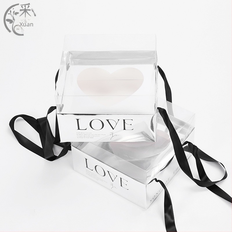 Sklopiva kutija za poklon s ogledalom za cvijeće, od papira