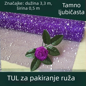 Materijal za pakiranje buketa s pjenastom snježnom niti, svila cvijeće, snježna gaz, proces 3488641, za vjenčanja i kućnu dekoraciju