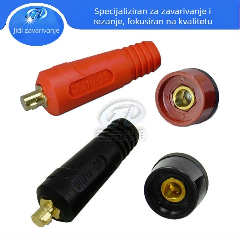Zavarivački pribor DKJ10-25, europski brzi priključak/utikač Gitty, set od 4 komada