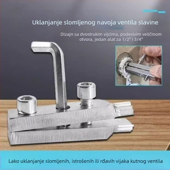 Višenamjenski izdvojnik za slomljene navoje i vijke na slavinama i cijevima, kompatibilan s električnim kutnim brusilom, 24V