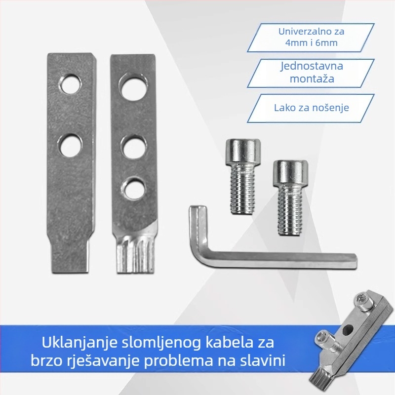 Višenamjenski izdvojnik za slomljene navoje i vijke na slavinama i cijevima, kompatibilan s električnim kutnim brusilom, 24V