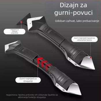 Set alata za fugiranje sa skraperom i glatkom špatulom – plastika/metal, za kućnu dekoraciju